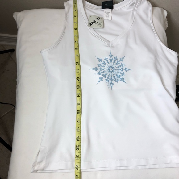 DTL Lycra Made In USA White Blue Blink Top and Skort Tennis Golf Set  L - Picture 7 of 16